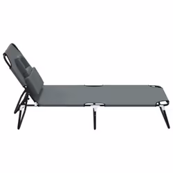 VidaXL 360178 sedia da esterno Salone Seduta imbottita Oxford, Acciaio Grigio - Vista aggiuntiva 4
