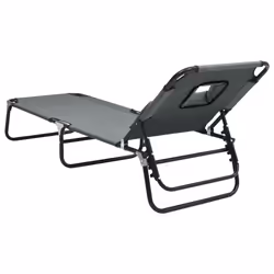 VidaXL 360178 sedia da esterno Salone Seduta imbottita Oxford, Acciaio Grigio - Vista aggiuntiva 5