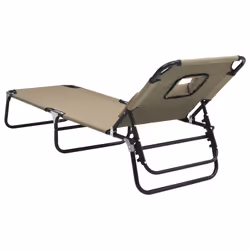 VidaXL 360179 sedia da esterno Salone Seduta imbottita Oxford, Acciaio Grigio talpa - Vista aggiuntiva 5
