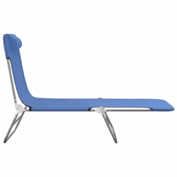 VidaXL 360180 sedia da esterno Salone Acciaio, Tessile Blu - Vista aggiuntiva 5