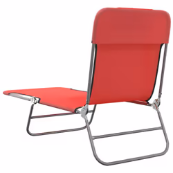 VidaXL 360182 sedia da esterno Salone Acciaio, Tessile Rosso - Vista aggiuntiva 6