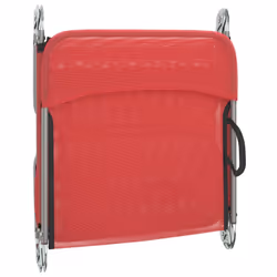 VidaXL 360182 sedia da esterno Salone Acciaio, Tessile Rosso - Vista aggiuntiva 8