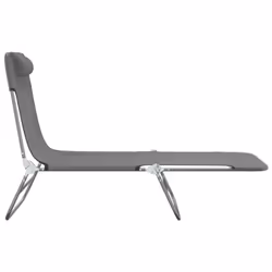 VidaXL 360183 sedia da esterno Salone Acciaio, Tessile Grigio - Vista aggiuntiva 5