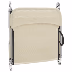 VidaXL 360185 sedia da esterno Salone Acciaio, Tessile Crema - Vista aggiuntiva 8