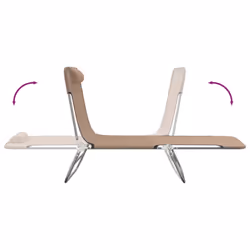 VidaXL 360186 sedia da esterno Salone Acciaio, Tessile Grigio talpa - Vista aggiuntiva 7