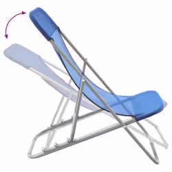 VidaXL 360187 sedia da esterno Terrazzo Acciaio Blu - Vista aggiuntiva 7