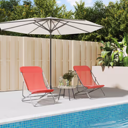 VidaXL 360189 sedia da esterno Terrazzo Acciaio Rosso