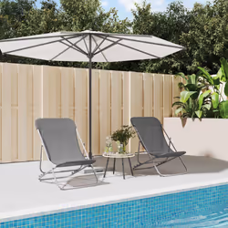 VidaXL 360190 sedia da esterno Terrazzo Acciaio Grigio