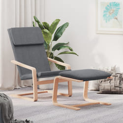 Poltrona Relax con Poggiapiedi Grigio Chiaro in Tessutocod mxl 76262