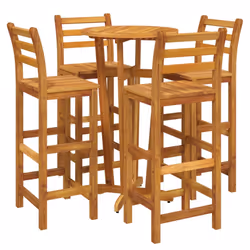 vidaXL Set da Bar da Giardino 5 pz in Legno Massello di Acacia - Vista aggiuntiva 3