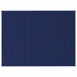 vidaXL Coperta Ponderata Blu 152x203 cm 7 kg Tessuto - Vista aggiuntiva 3