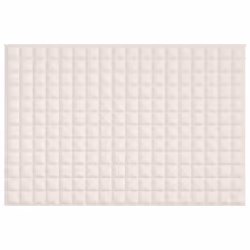 vidaXL Coperta Ponderata Crema Chiaro 122x183 cm 9 kg Tessuto - Vista aggiuntiva 3