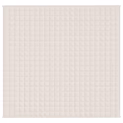 vidaXL Coperta Ponderata Crema Chiaro 220x240 cm 15 kg Tessuto - Vista aggiuntiva 3