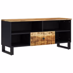 Mobile TV 100x33x46cm Legno Massello Mango e Legno Multistratocod mxl 126981 - Vista aggiuntiva 2
