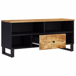 Mobile TV 100x33x46cm Legno Massello Mango e Legno Multistratocod mxl 126981 - Vista aggiuntiva 3