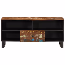 Mobile TV 100x33x46cm Legno Massello Recupero Legno Multistratocod mxl 129424 - Vista aggiuntiva 3