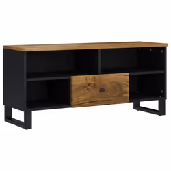vidaXL Mobile TV 100x33x46cm Legno Massello Mango e Legno Multistrato - Vista aggiuntiva 2