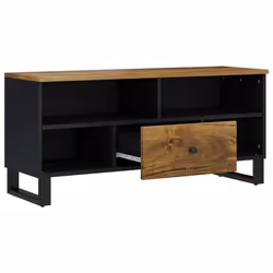 vidaXL Mobile TV 100x33x46cm Legno Massello Mango e Legno Multistrato - Vista aggiuntiva 3