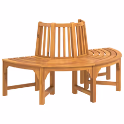Panchina Albero Semi Circolare Ø160 Legno Massello di Eucaliptocod mxl 95469 - Vista aggiuntiva 2