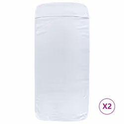Asciugamani da Spiaggia 2 pz Bianchi 75x200 cm Tessuto 400 GSMcod mxl 102643 - Vista aggiuntiva 2