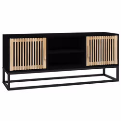 Mobile Porta TV Nero 105x30x45 cm in Legno Multistrato e Ferrocod mxl 81614 - Vista aggiuntiva 2