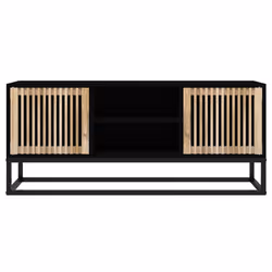 Mobile Porta TV Nero 105x30x45 cm in Legno Multistrato e Ferrocod mxl 81614 - Vista aggiuntiva 3