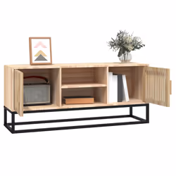 vidaXL Mobile Porta TV 105x30x45 cm in Legno Multistrato e Ferro - Vista aggiuntiva 3