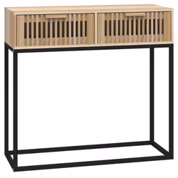 vidaXL Tavolino Consolle 80x30x75 cm Legno Multistrato e Ferro - Vista aggiuntiva 2
