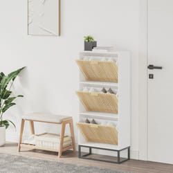 Scarpiera Salvaspazio, Portascarpe Bianca 52x25x120 cm in Legno Multistrato vidaXL