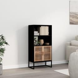 Credenza Nera 60x35x125 cm in Legno Multistratocod mxl 105297