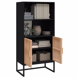 Credenza Nera 60x35x125 cm in Legno Multistratocod mxl 105297