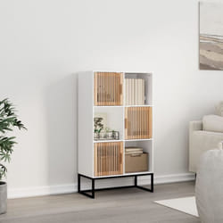 Credenza, Madia per salotto Moderna Bianca 70x35x125 cm in Legno Multistrato Vidaxl