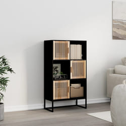 Credenza Nera 70x35x125 cm in Legno Multistratocod mxl 81616