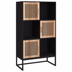 Credenza Nera 70x35x125 cm in Legno Multistratocod mxl 81616