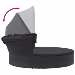 VidaXL 362255 letto per esterni Nero - Vista aggiuntiva 7