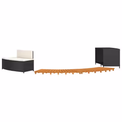 Bordo per Spa Nero in Polyrattan e Legno Massello di Acaciacod mxl 70283 - Vista aggiuntiva 2