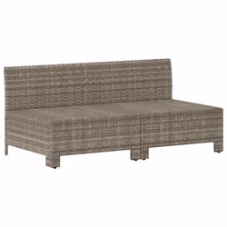 Divano da Giardino a 2 Posti con Cuscini in Polyrattan Grigiocod mxl 94683 - Vista aggiuntiva 3