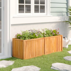 Letto da Giardino Rialzato 150x50x50 cm Legno Massello di Teak cod mxl 121160