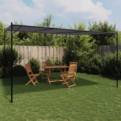 Gazebo Antracite 4x4 m 180 g/m² Tessuto e Acciaiocod mxl 93687