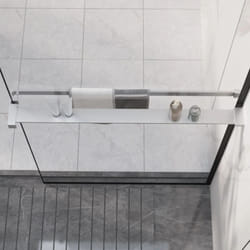 Mensola Doccia per Parete Doccia Walk-in Cromo 80 cm Alluminio Vidaxl 20849