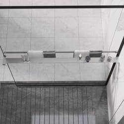 Mensola Doccia per Parete Doccia Walk-in Cromo 115 cm Alluminio Vidaxl 152471