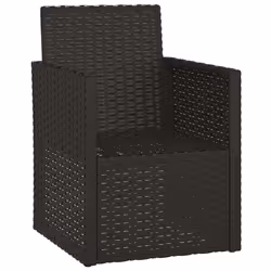 VidaXL 362320 sedia da esterno Terrazzo Seduta imbottita Rattan sintetico, Acciaio Nero, Crema, Bianco - Vista aggiuntiva 3