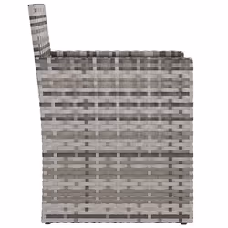 VidaXL 362321 sedia da esterno Terrazzo Seduta imbottita Rattan sintetico, Acciaio Grigio - Vista aggiuntiva 5