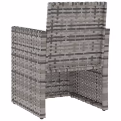 VidaXL 362321 sedia da esterno Terrazzo Seduta imbottita Rattan sintetico, Acciaio Grigio - Vista aggiuntiva 6