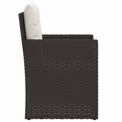 VidaXL 362322 sedia da esterno Terrazzo Seduta imbottita Rattan sintetico, Acciaio Nero, Crema, Bianco - Vista aggiuntiva 5