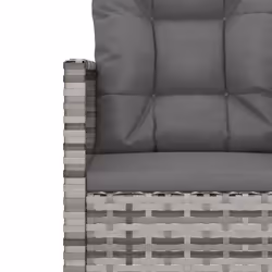 VidaXL 362323 sedia da esterno Terrazzo Seduta imbottita Rattan sintetico, Acciaio Grigio - Vista aggiuntiva 7