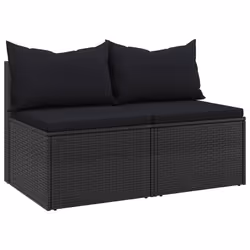 Divani Centrali da Giardino con Cuscini 2pz in Polyrattan Nerocod mxl 118644 - Vista aggiuntiva 2