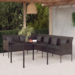 VidaXL 362338 set mobili da esterno Nero - Vista aggiuntiva 2