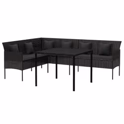 VidaXL 362338 set mobili da esterno Nero - Vista aggiuntiva 3