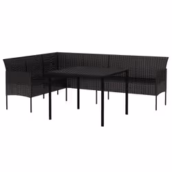 VidaXL 362338 set mobili da esterno Nero - Vista aggiuntiva 4